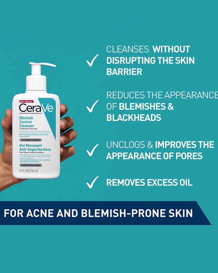 Cerave Blemish Control Cleanser Gel Moussant Anti-Imperfections..... - Image 2